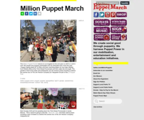 Millionpuppetmarch.com(Million Puppet March) Screenshot