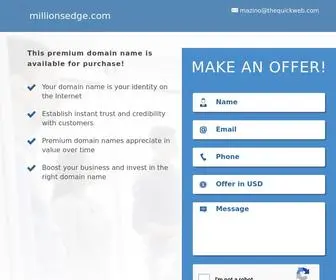 Millionsedge.com(millionsedge) Screenshot