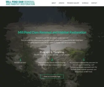 Millponddam.com(Mill Pond Dam Project) Screenshot