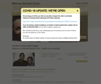 Millrisedental.com(Millrise Dental Clinic) Screenshot