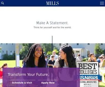 Mills.edu(Mills College at Northeastern University) Screenshot