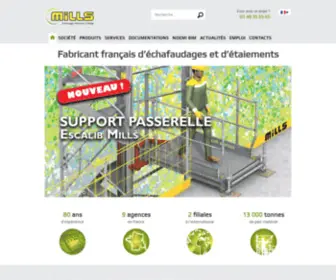 Mills.fr(Fabricant français d’échafaudages et d’étaiements) Screenshot