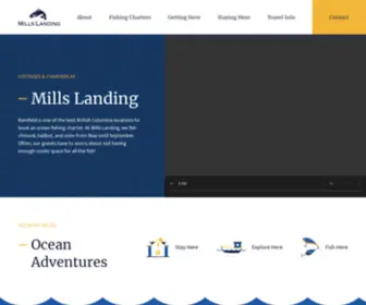 Millslanding.com(Fishing Charters & Accommodations in Bamfield) Screenshot