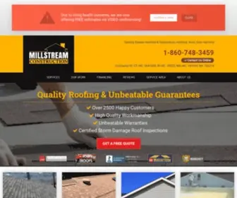 Millstreamco.com(Roofing Contractor In Connecticut & Massachusetts) Screenshot