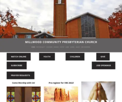 Millwoodpc.org(Millwood Community Presbyterian Church) Screenshot