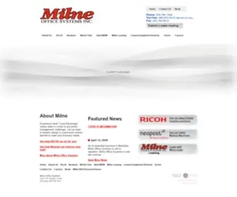 Milneoffice.com(Milne Office Systems) Screenshot