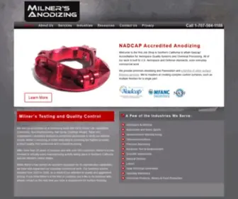 Milnersanodizing.com(Milner’s Anodizing) Screenshot