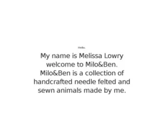 Miloandben.com(Melissa Lowry Surface Designer) Screenshot