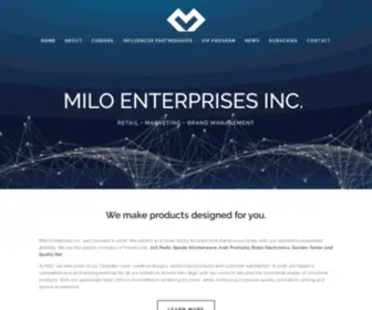 Miloenterprises.ca(Milo Enterprises Inc) Screenshot
