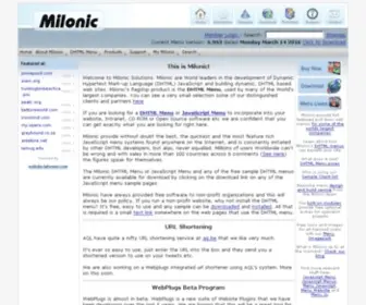 Milonic.co.uk(JavaScript Menu) Screenshot