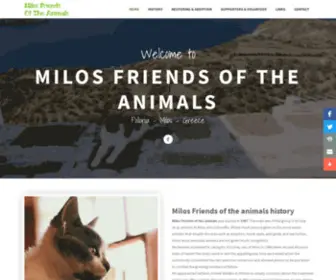 Milos-Friendsoftheanimals.com(Milos Friends of the animals was started in 1987. The main aim of the group) Screenshot