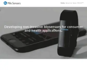 Milosensor.com(The First Alcohol Tracking Wearable) Screenshot