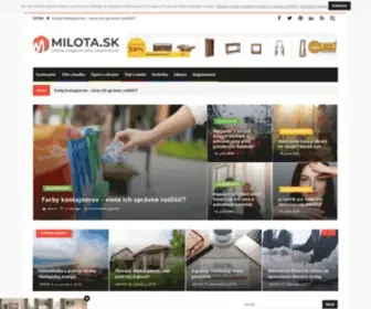 Milota.sk(Na internetovom magazíne plnom zábavy a zaujímavostí z najrôznejších oblastí vždy nájdete niečo) Screenshot