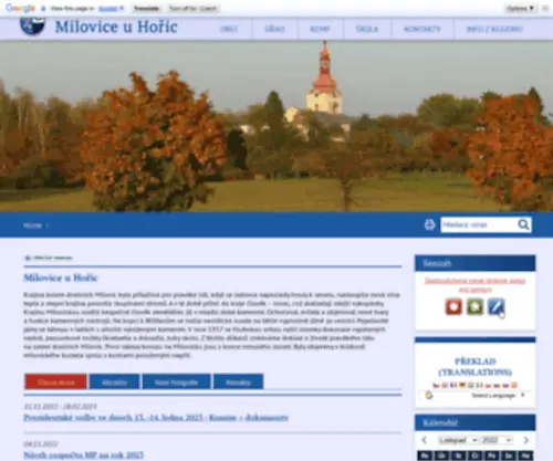 Miloviceuhoric.cz(Miloviceuhoric) Screenshot