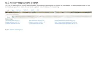 Milreg.com(Military Regulations Search) Screenshot