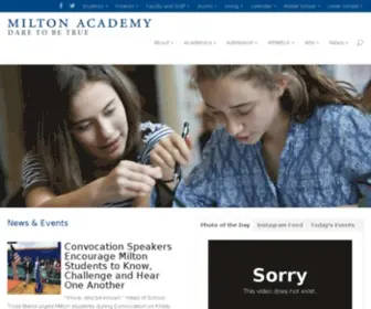Milton.edu(Milton Academy) Screenshot