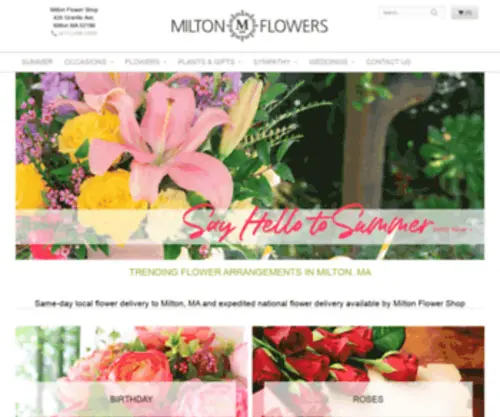 Miltonflowershop.com(Milton Florist) Screenshot