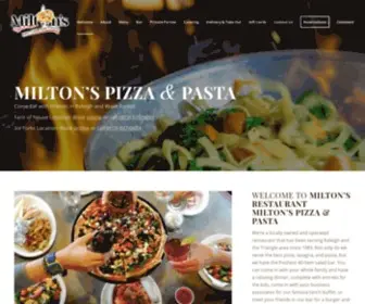 Miltonspizza.com(Milton's Pizza & Pasta) Screenshot