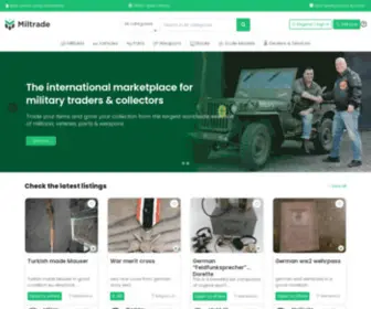 Miltrade.com(The international marketplace for military collectibles) Screenshot