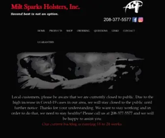 Miltsparks.com(Milt Sparks Holsters) Screenshot