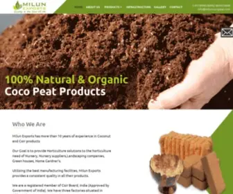 Miluncocopeat.com(Milun Exports) Screenshot