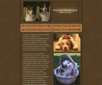 Milwinkennel.com(Milwin Australian Shepherds) Screenshot