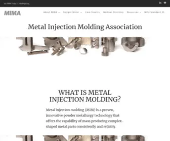 Mimaweb.org(Metal Injection Molding Association) Screenshot
