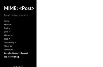 Mimepost.com(Email Service Provider) Screenshot