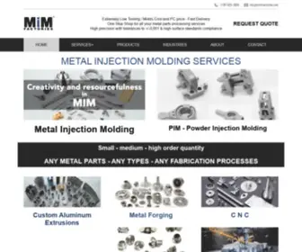 Mimfactories.com(Metal Injection Molding Service) Screenshot