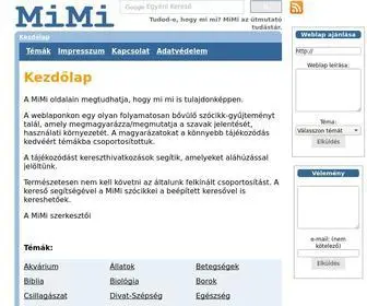 Mimi.hu(Kezdőlap. Internetes Lexikon) Screenshot