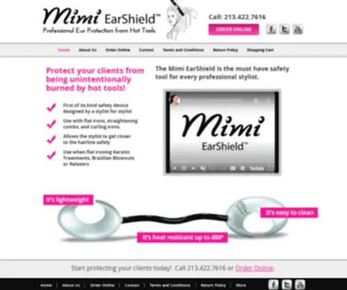 Mimiearshield.com(Mimi EarShield Official Website) Screenshot