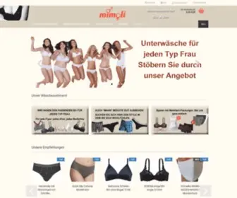 Mimoli.de(Unterwäsche für Sie und Ihn verschiedener Hersteller) Screenshot