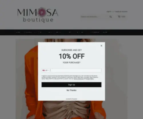 Mimosa-Boutique.com(Mimosa Boutique) Screenshot