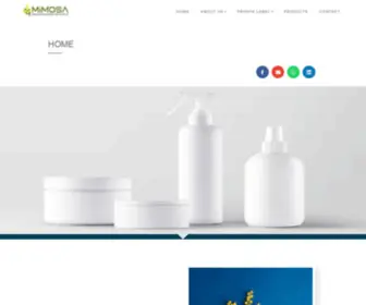 Mimosachem.com(Manufacturer & Exporter of cosmetics products) Screenshot