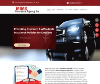 Mimsins.com(Mims Insurance Agency Inc) Screenshot