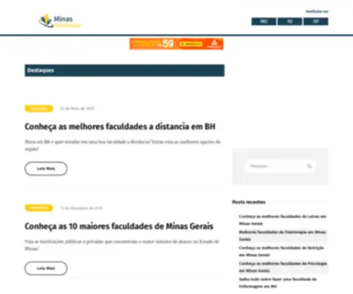 Minasvestibular.com.br(Minas Vestibular) Screenshot