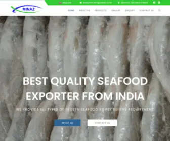 Minazexports.com(Best Seafood Exporter from India) Screenshot