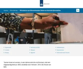 Minbzk.nl(Ministerie van Binnenlandse Zaken en Koninkrijksrelaties) Screenshot