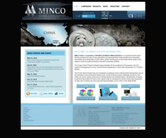 Mincosilver.ca(Minco Silver Corporation) Screenshot