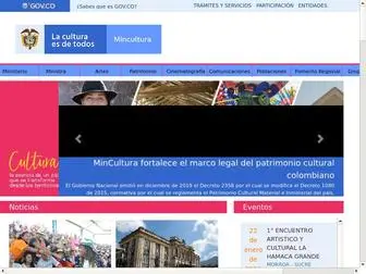 Mincultura.gov.co(Ministerio de Cultura de Colombia) Screenshot