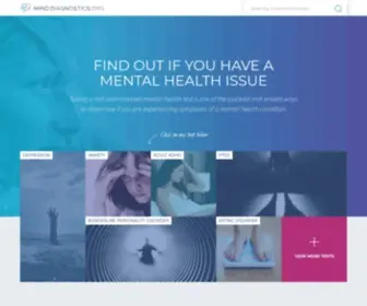 Mind-Diagnostics.org(Find out if you have a Mental Health Issue. Taking a self) Screenshot