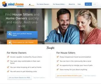 Mindahome.com.au(Australian House Sitting Service) Screenshot