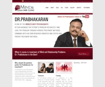 Mindandsoulcareclinic.com(Dr. Prabhakaran) Screenshot