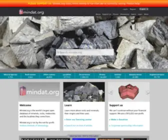 Mindat.org(Mines, Minerals and More) Screenshot