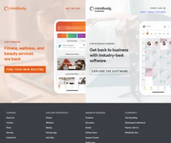 Mindbodysoftware.com(Connecting the World to Wellness) Screenshot