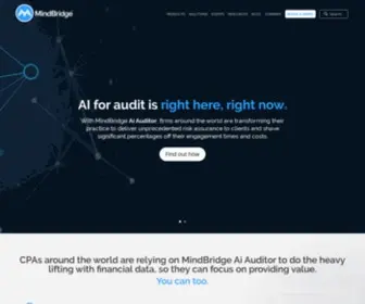 Mindbridge.com(The world’s leading AI auditing platform) Screenshot