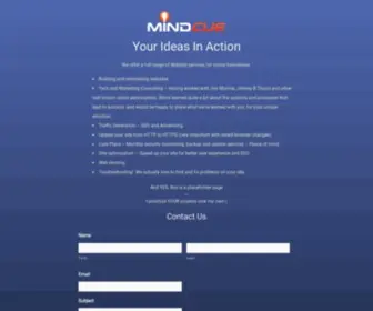 Mindcue.com(Brilliant Ideas Deserve Brilliant Websites) Screenshot