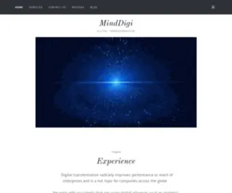 Minddigi.com(Digital Transformation radically improves performance or reach of enterprises and) Screenshot