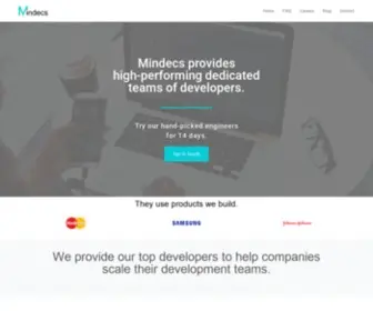 Mindecs.co(Hire Software Developers) Screenshot