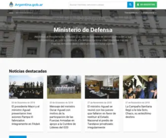 Mindef.gov.ar(Ministerio de Defensa) Screenshot